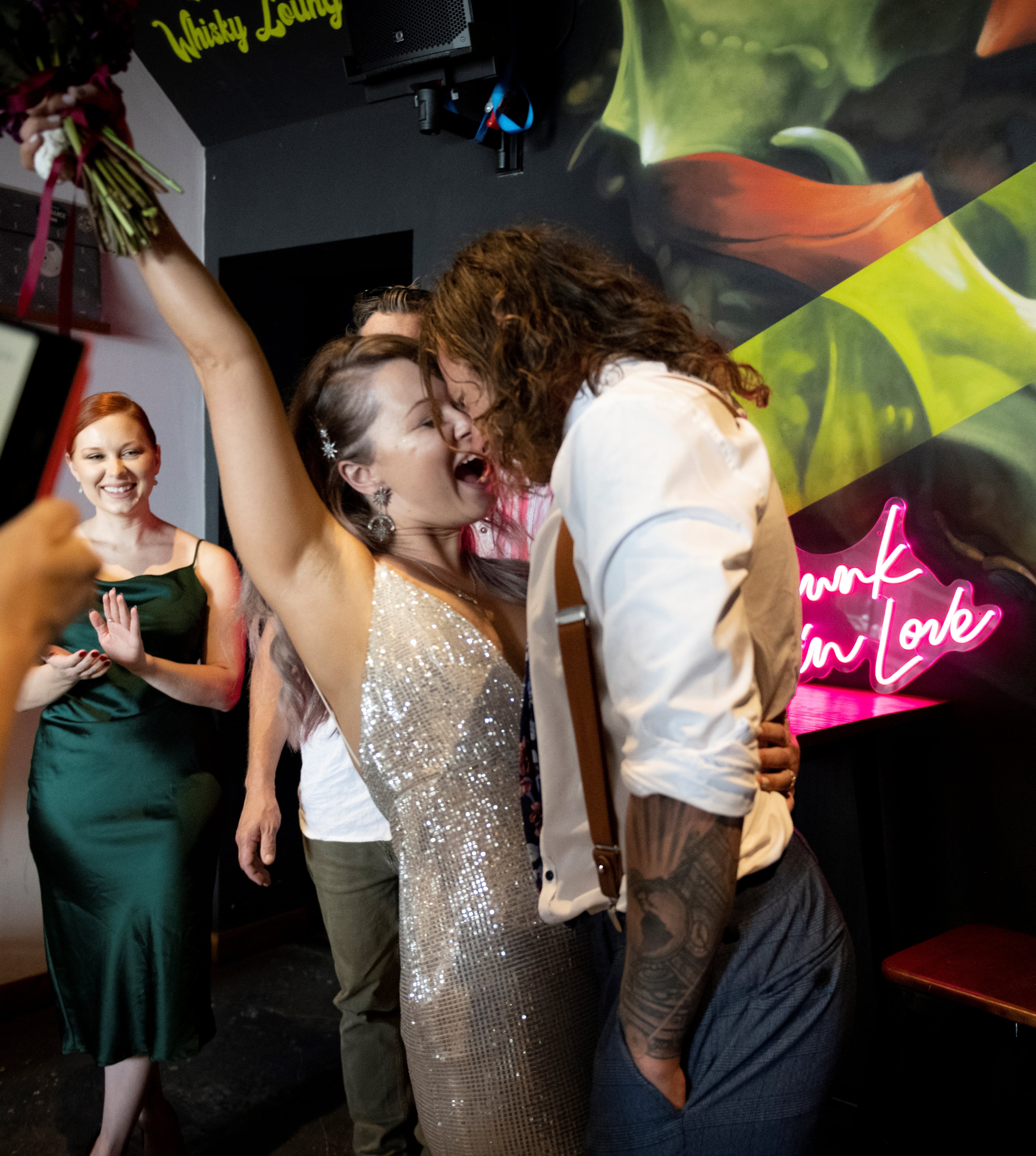 Fun elopement ceremony