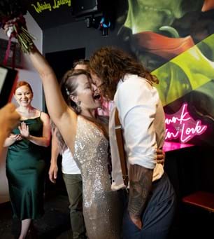 Fun elopement ceremony